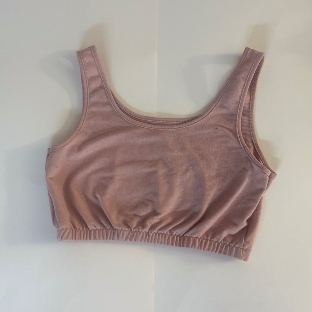 Dusty Pink Sleeveless Crop Top